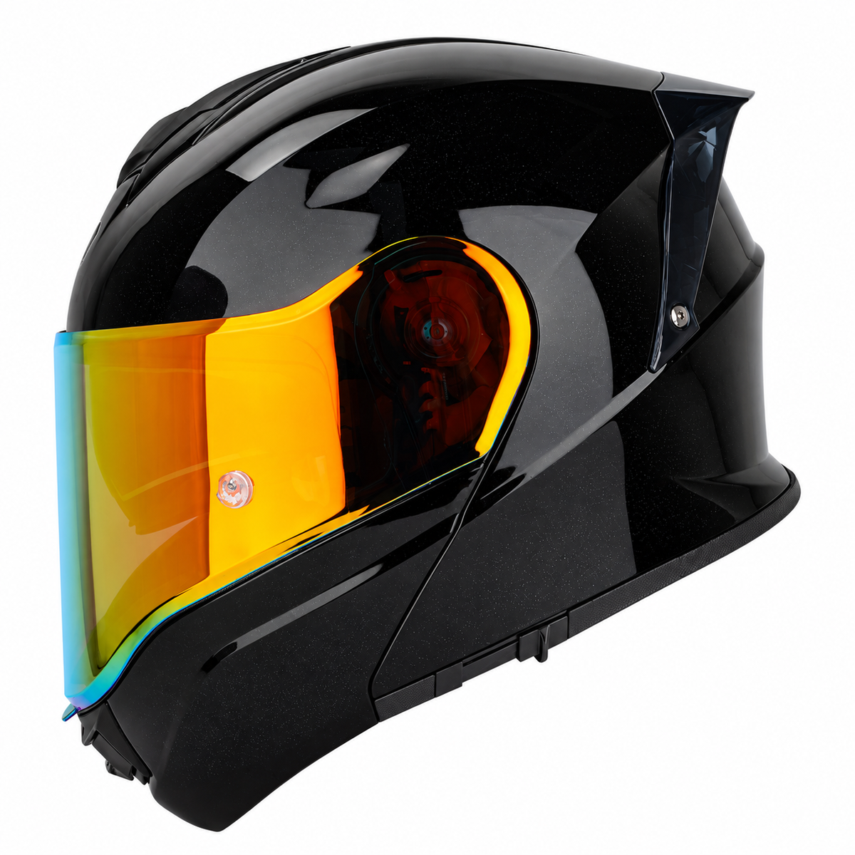 Big-Size Racing-Grade Modular Flip-Up Motorcycle Helmet with Dual-Visor Design - I288