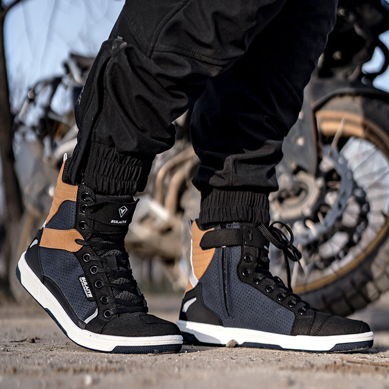 Motorcycle riding boots retro breathable-K09