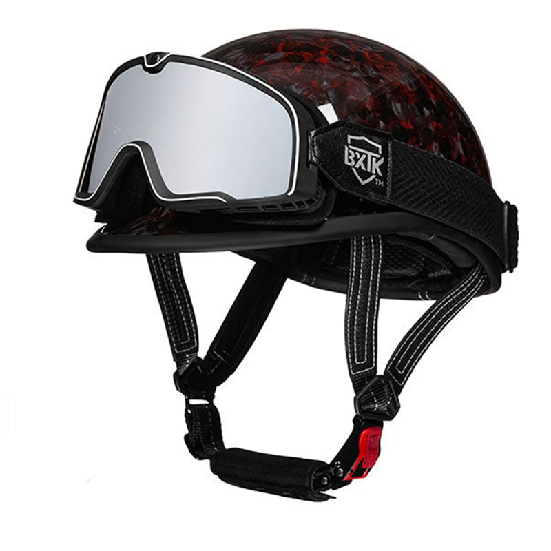 KTVMOTO Carbon fiber motorcycle half-helmet cruiser helmet-I52