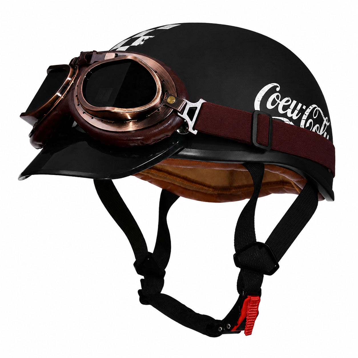 Retro half-helmet, summer travel gear-I18