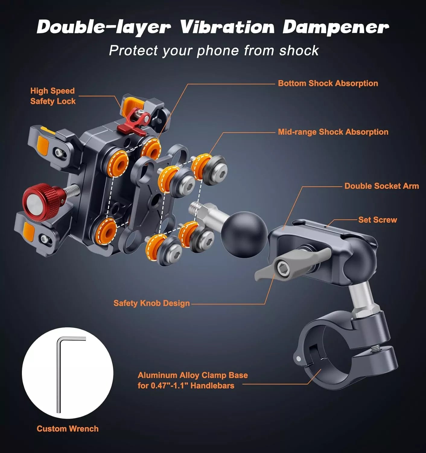 2025 Aluminum Alloy Shockproof Phone Holder-M32