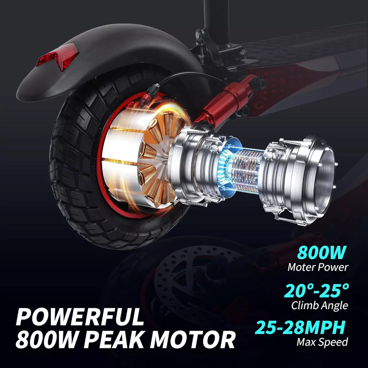 800W Electric Scooter 48v-15ah-J11