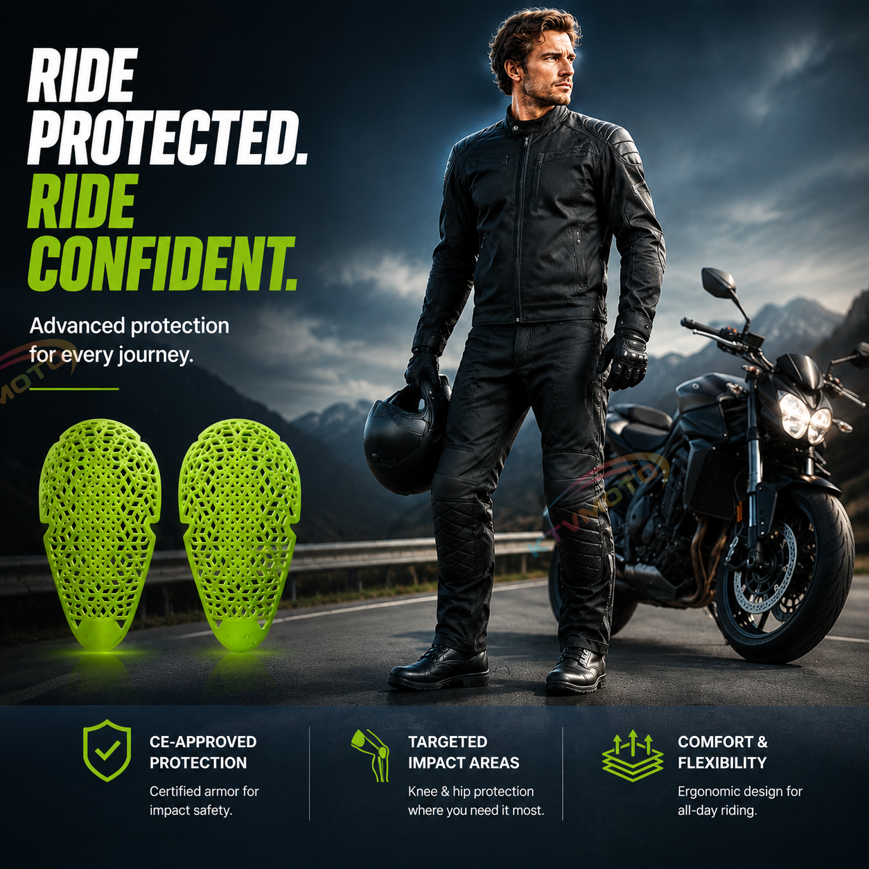Breathable casual motorcycle riding pants-J97