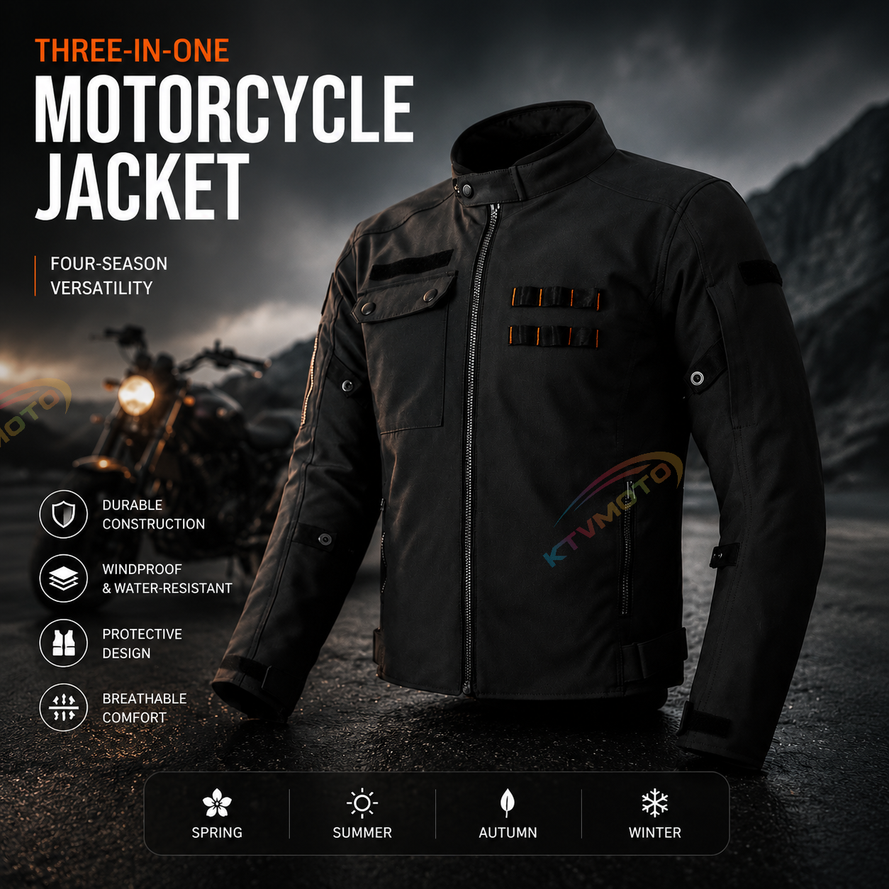 CE Windproof and waterproof motorcycle riding gear-J87