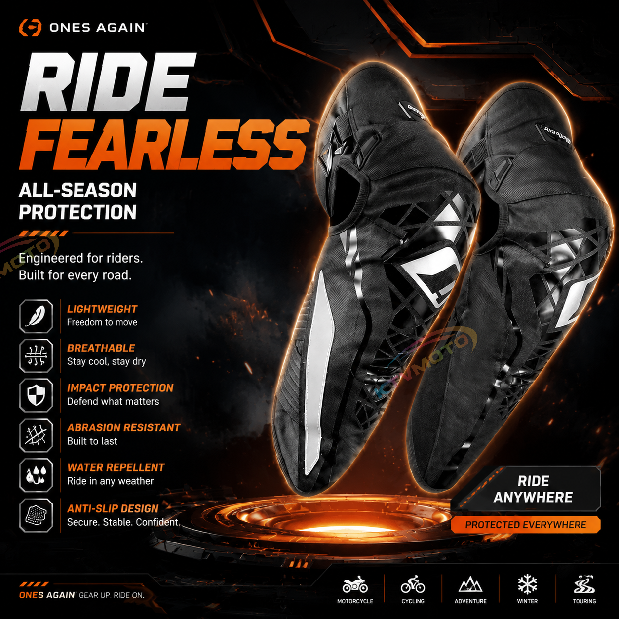 Cold-weather motorcycle knee guards-Y52