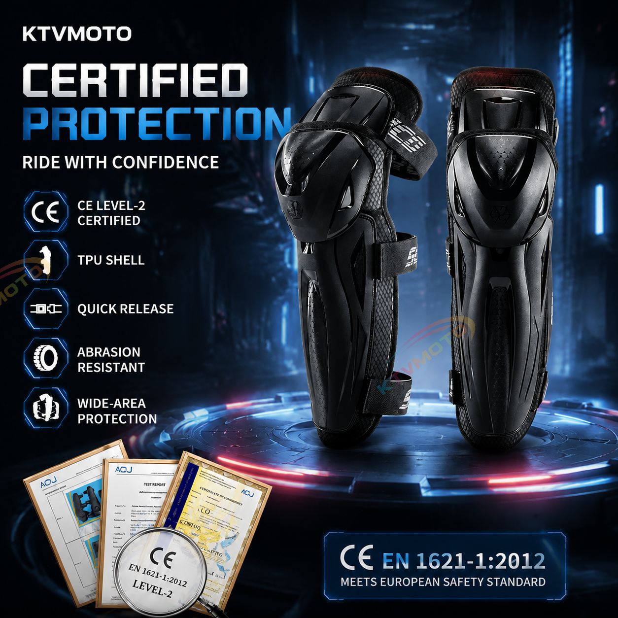 Carbon fiber motorcycle knee guards-Y44