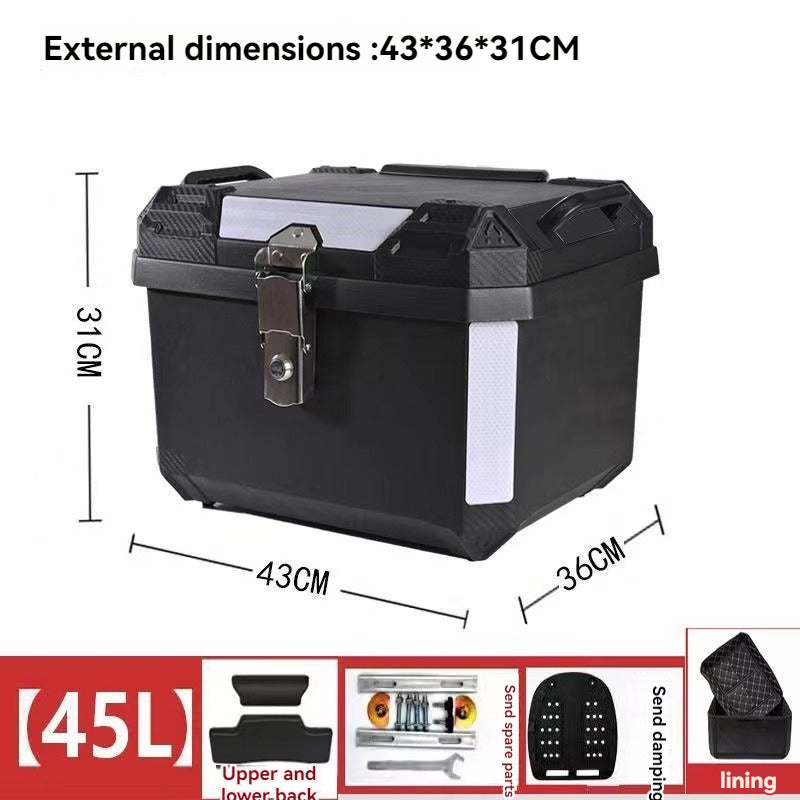 45L/60L Universal Motorcycle Trunk Travel Tail Box Non-Aluminum Alloy-L03