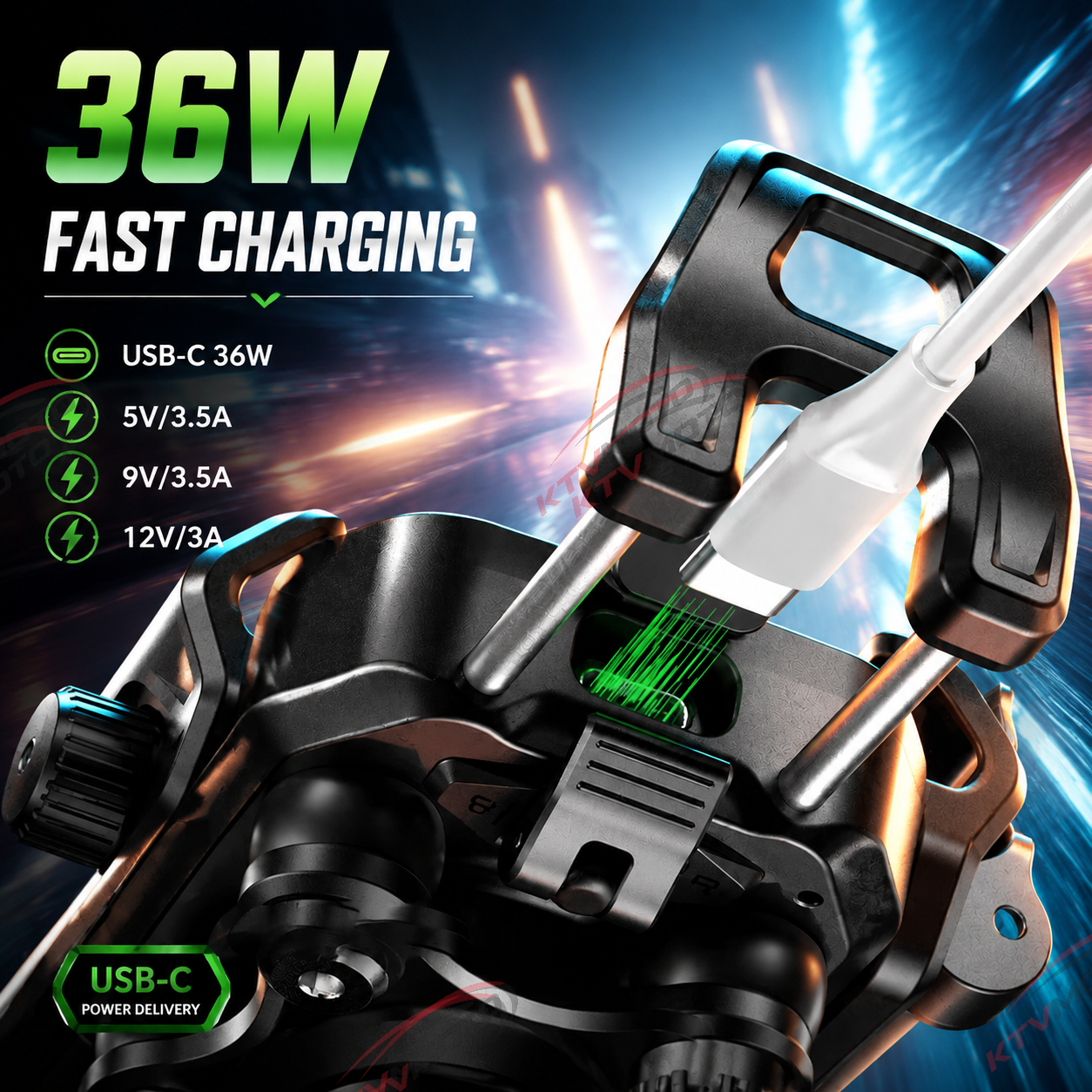Wireless PD fast charging shock-absorbing anti-theft bracket-M33A