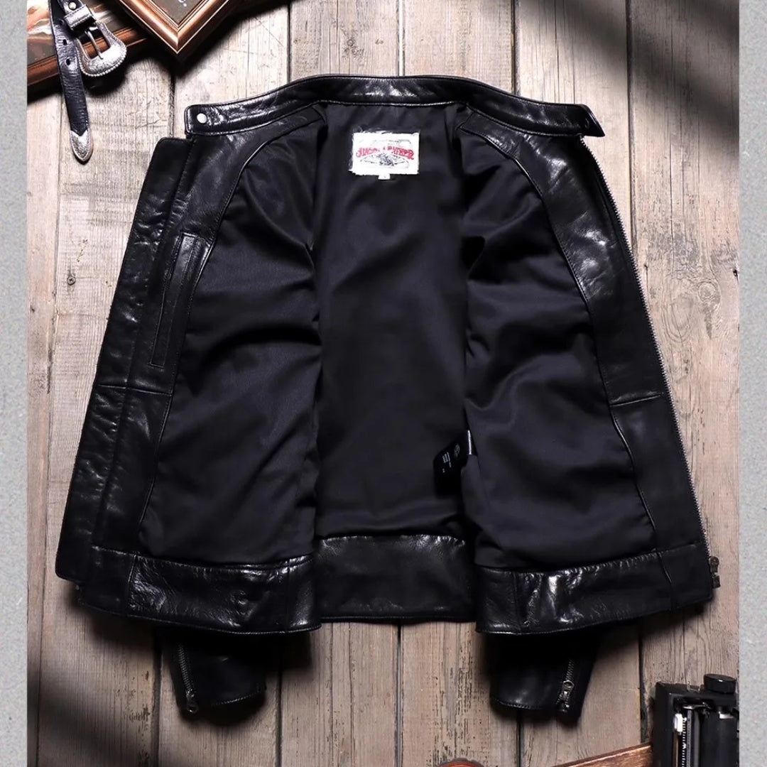 Beckham casual genuine leather jacket -A23
