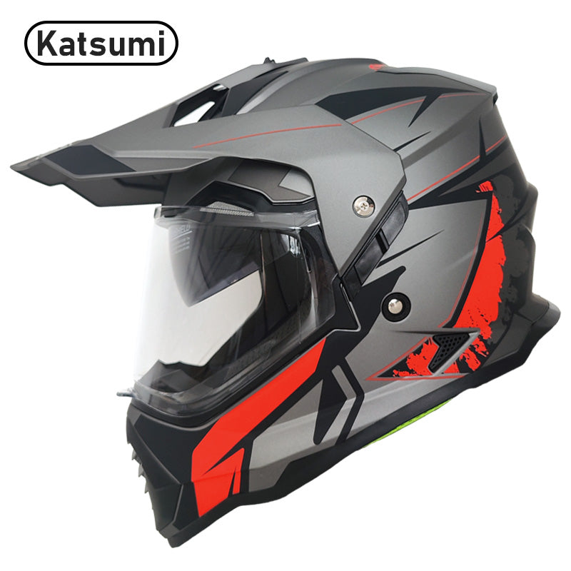 Full Face Motocross Helmet with Wind Visor and Sunshield - I04