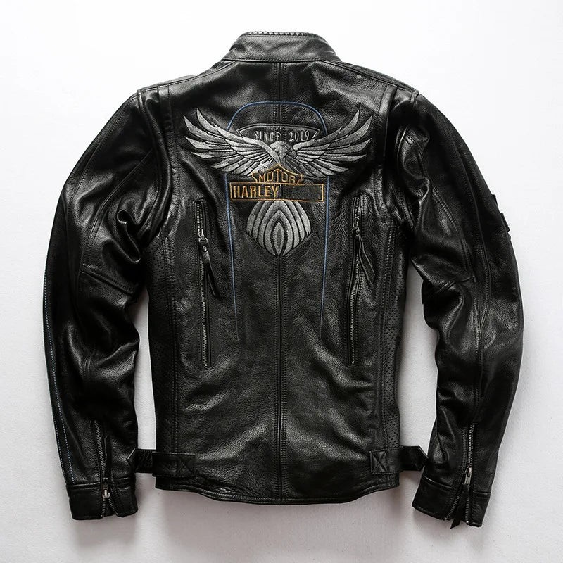 Harley 115th Anniversary Genuine Leather Jacket-A16