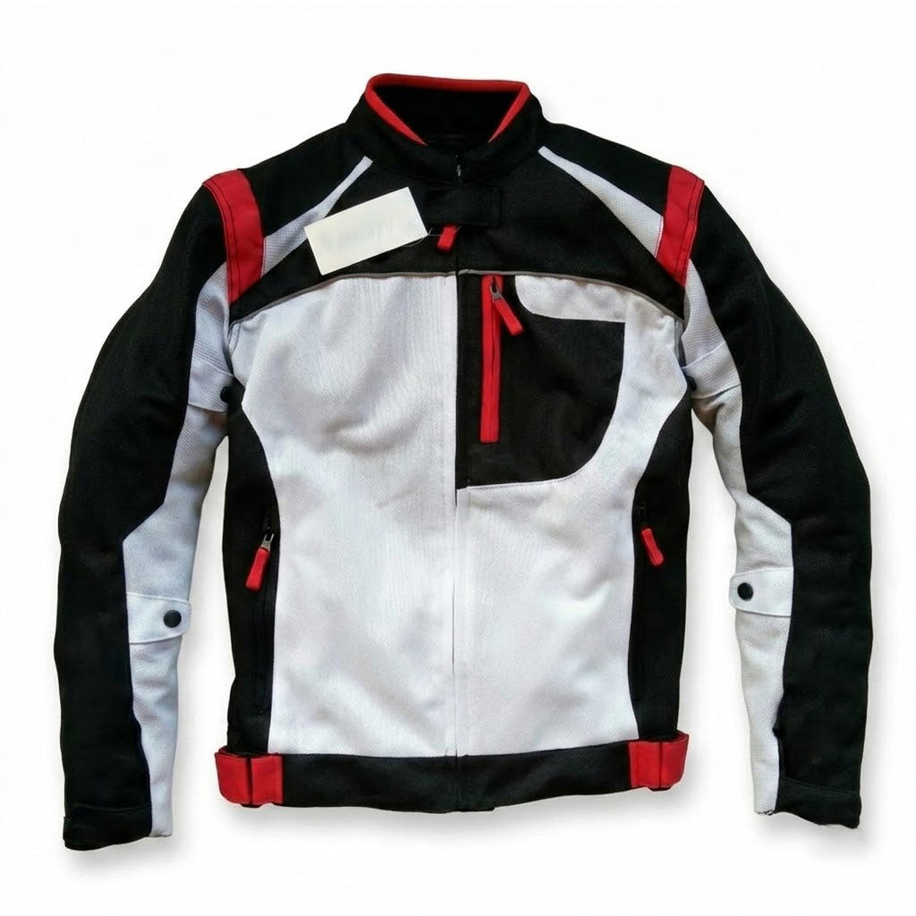 Retro Mesh Motorcycle Racing Jacket-J47