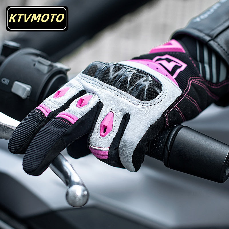 Breathable and drop-resistant carbon fiber full-finger gloves-G17
