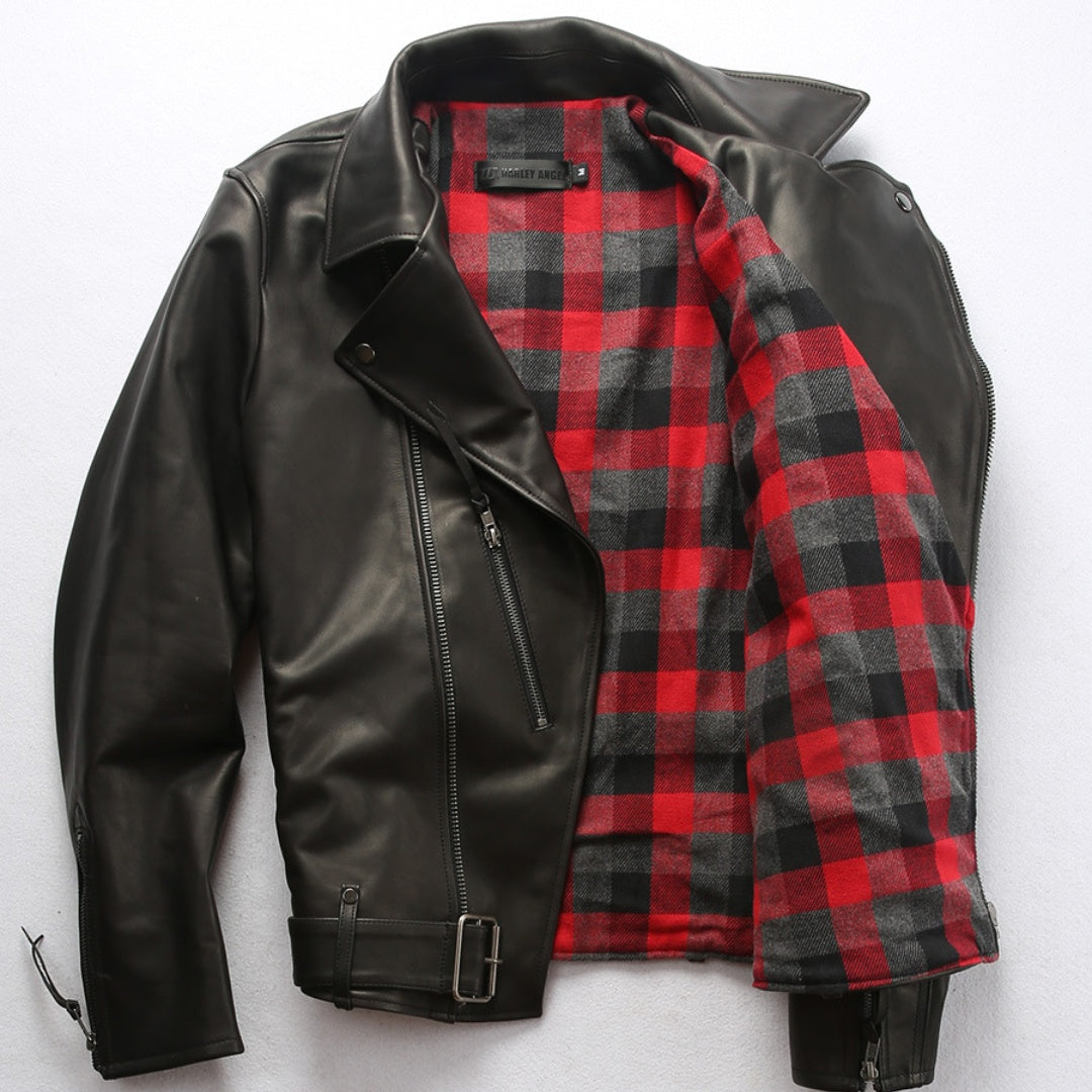 HARLEY ANGEL motorcycle genuine cowhide leather jacket-A27