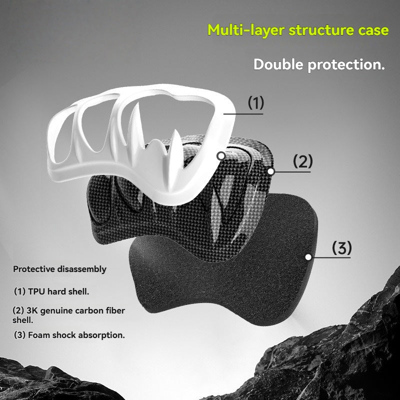 3K Carbon Fiber Shock-Resistant Two-Finger Touchscreen Cycling Gloves - G25