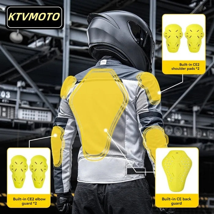 CE2 level full-body thickened protective motorcycle riding suit - J27