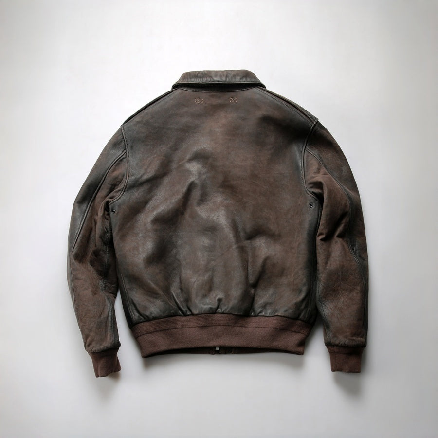 Vintage distressed A2 Pakistani goatskin flight jacket - A48