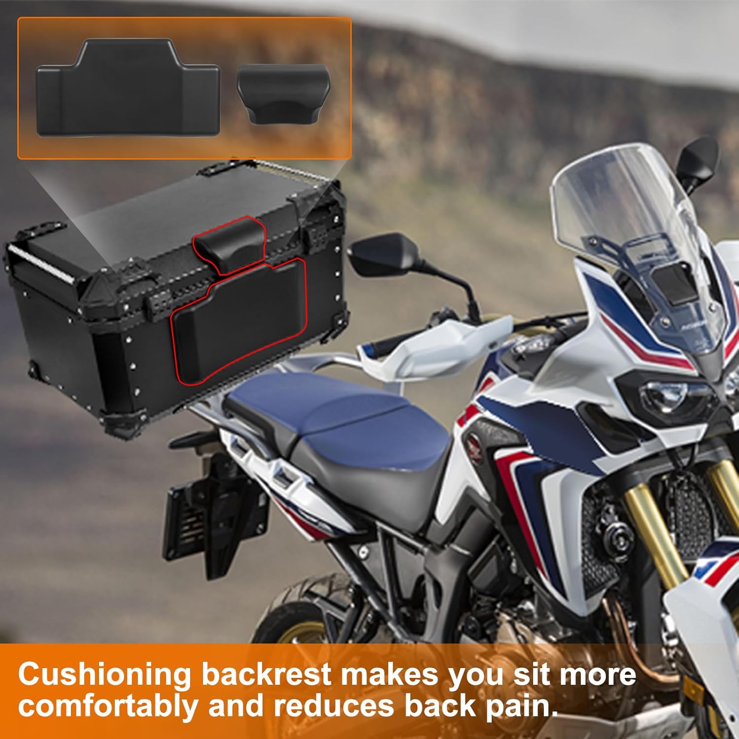 45L/60L Universal Motorcycle Trunk Travel Tail Box Non-Aluminum Alloy-L03