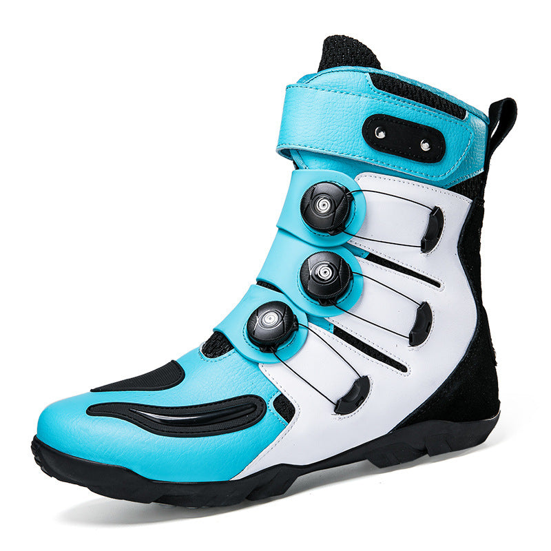 Rotatable buckle high-top motorcycle riding boots-K131