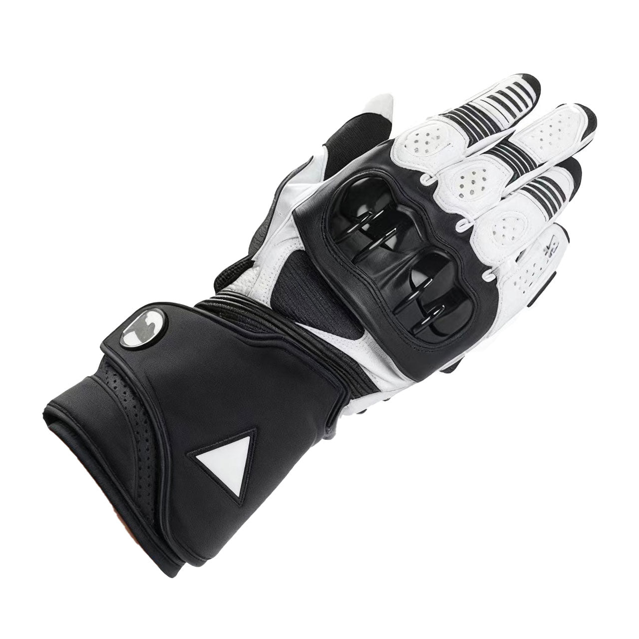 Motorcycle carbon fiber genuine leather off-road retro long gloves-G84