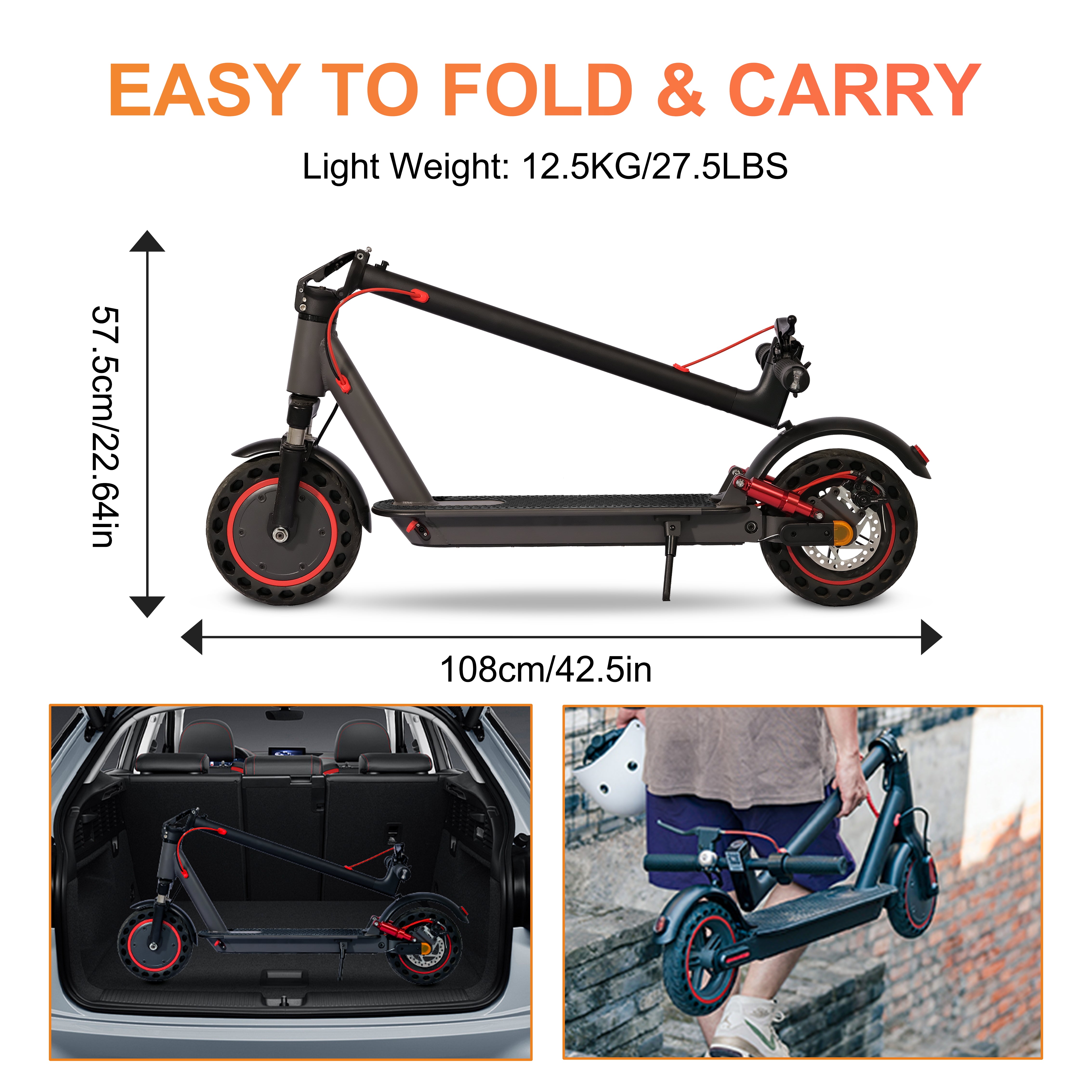 650W Foldable Electric Scooter for Commuters - G20