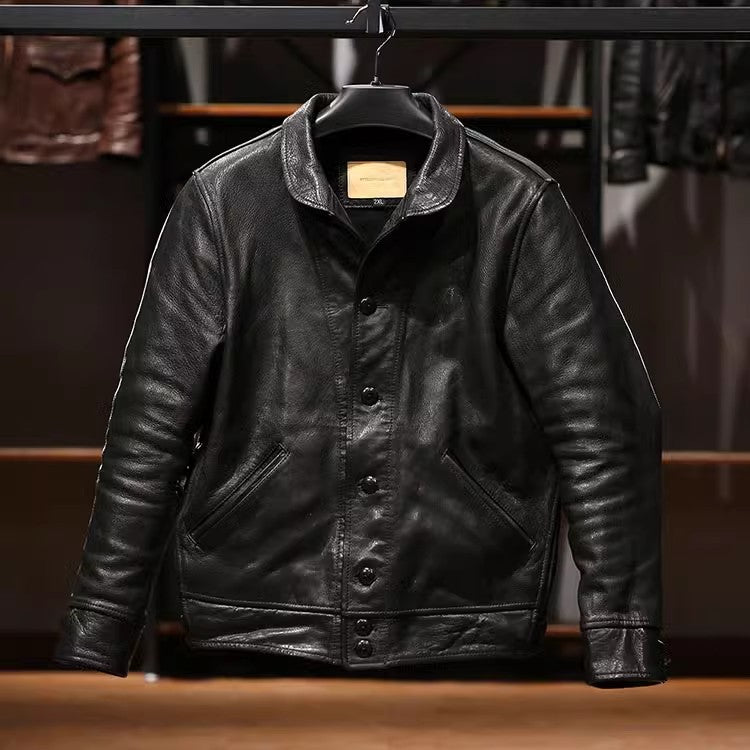 Einstein same style leather jacket genuine leather-A22