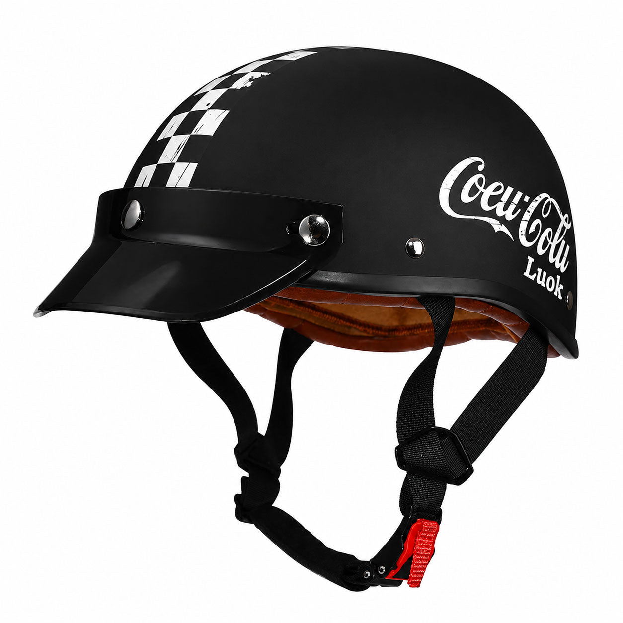 Retro half-helmet, summer travel gear-I18