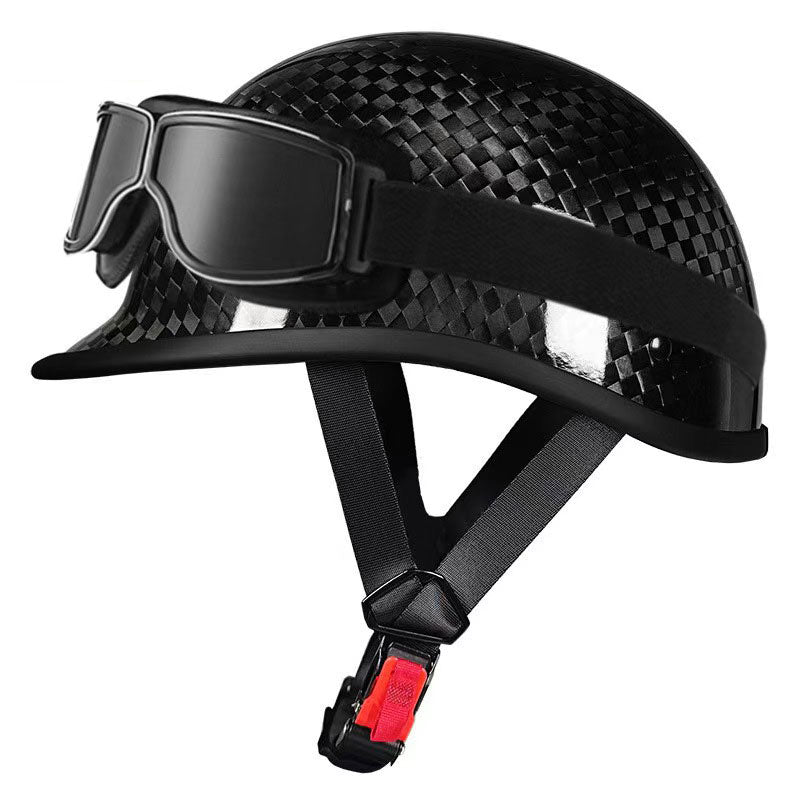Carbon Fiber Vintage Motorcycle Half Helmet-I135