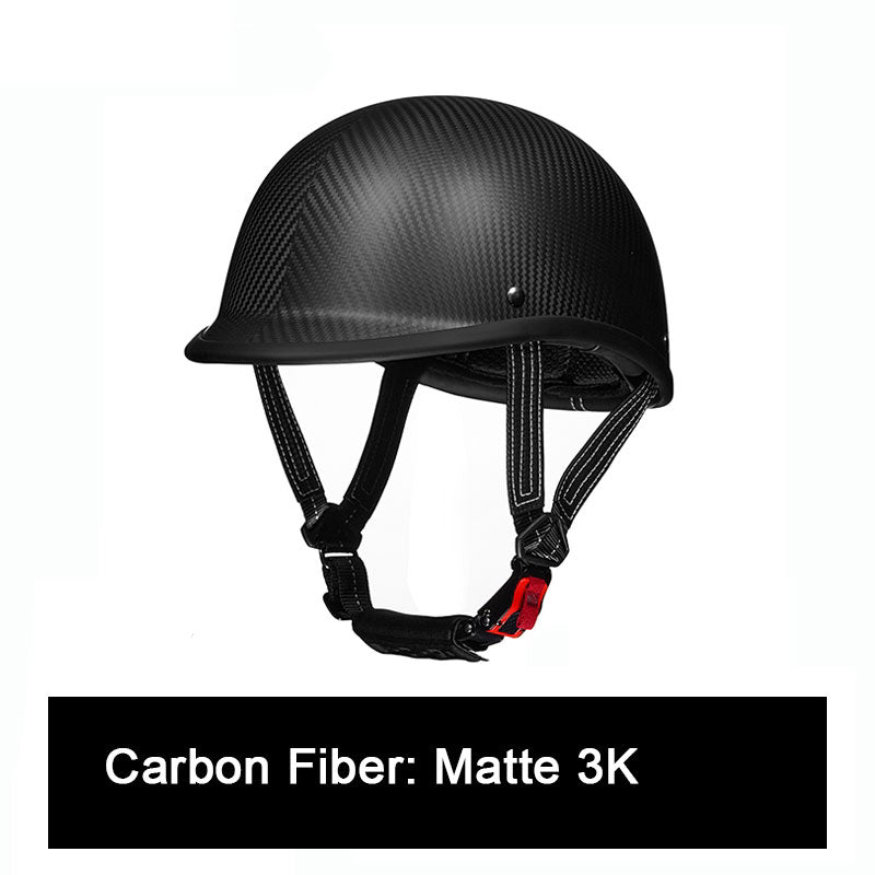 Carbon fiber motorcycle half-helmet cruiser helmet-I52