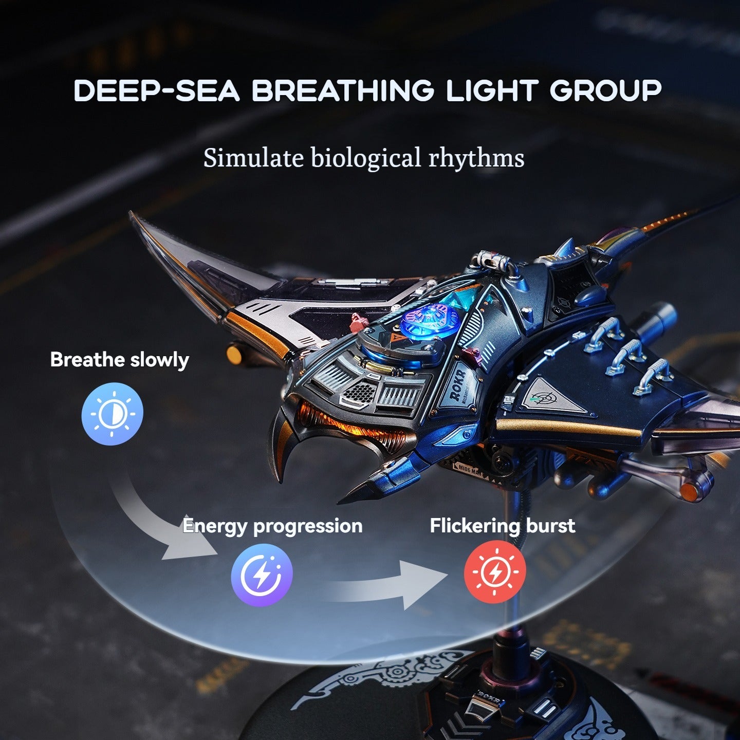 Manta ray mechanical species DIY handmade 3D puzzle