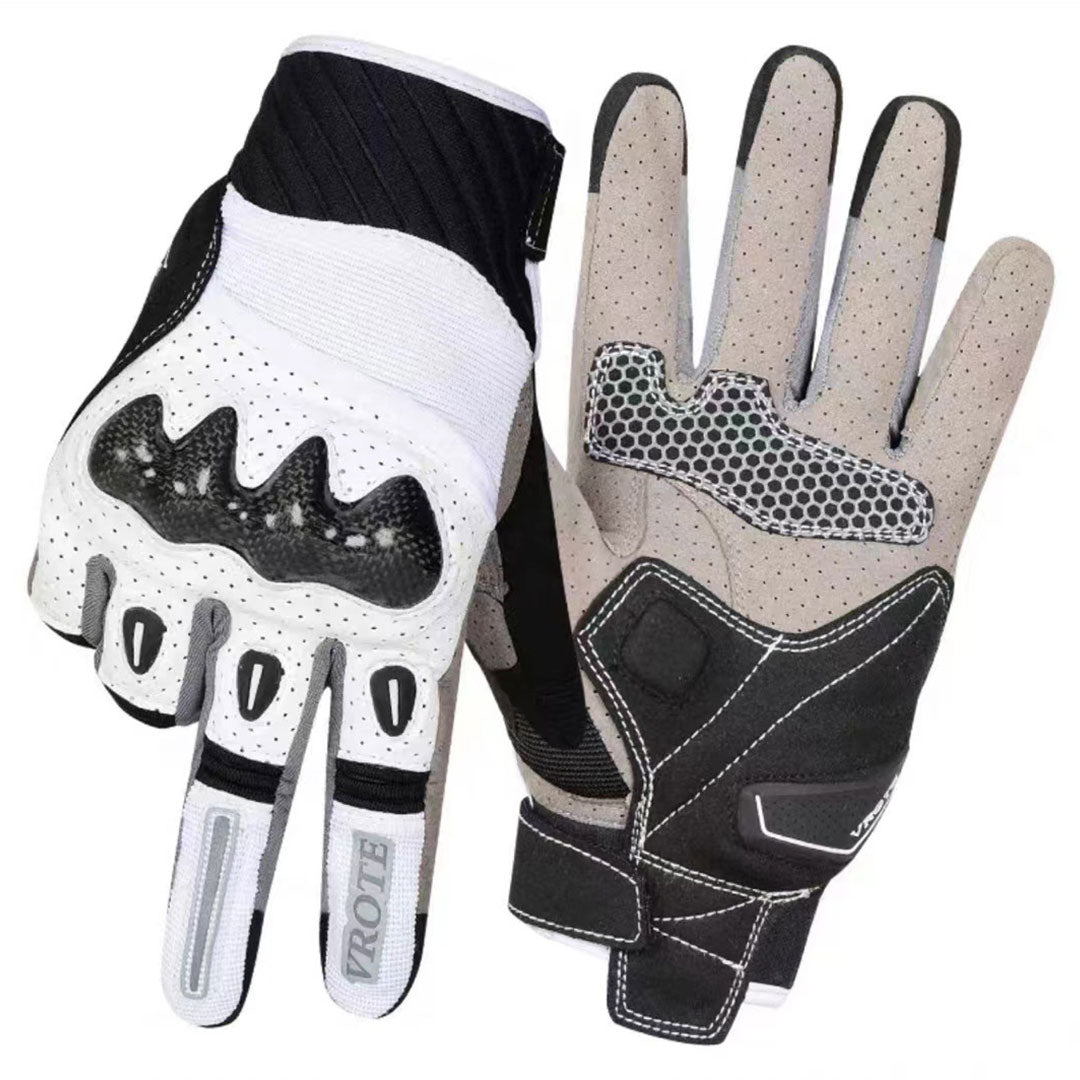 Carbon fiber breathable touchscreen motorcycle gloves-G88