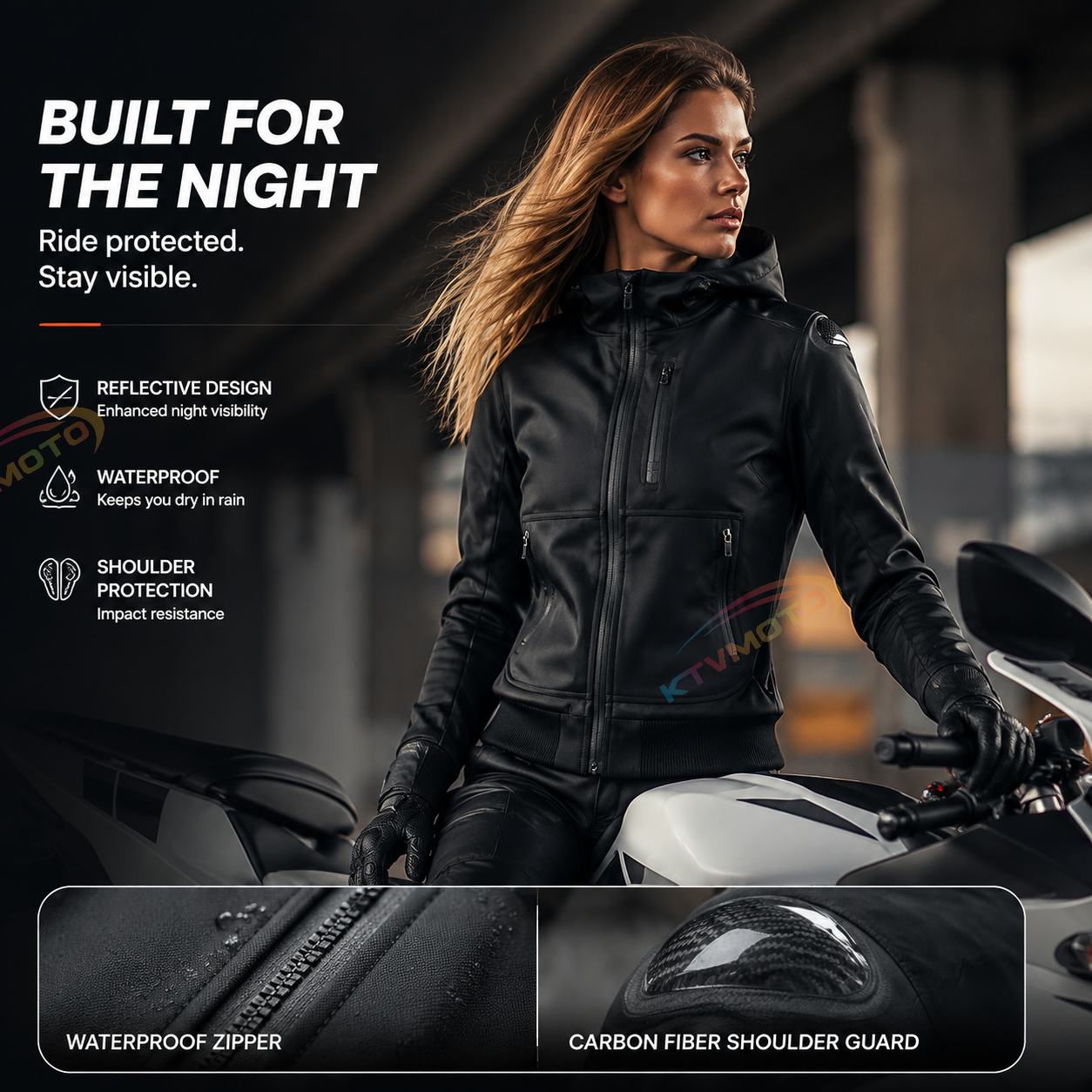 Women's Winter Motorcycle Riding Gear (Warm & Impact-Resistant)-J94