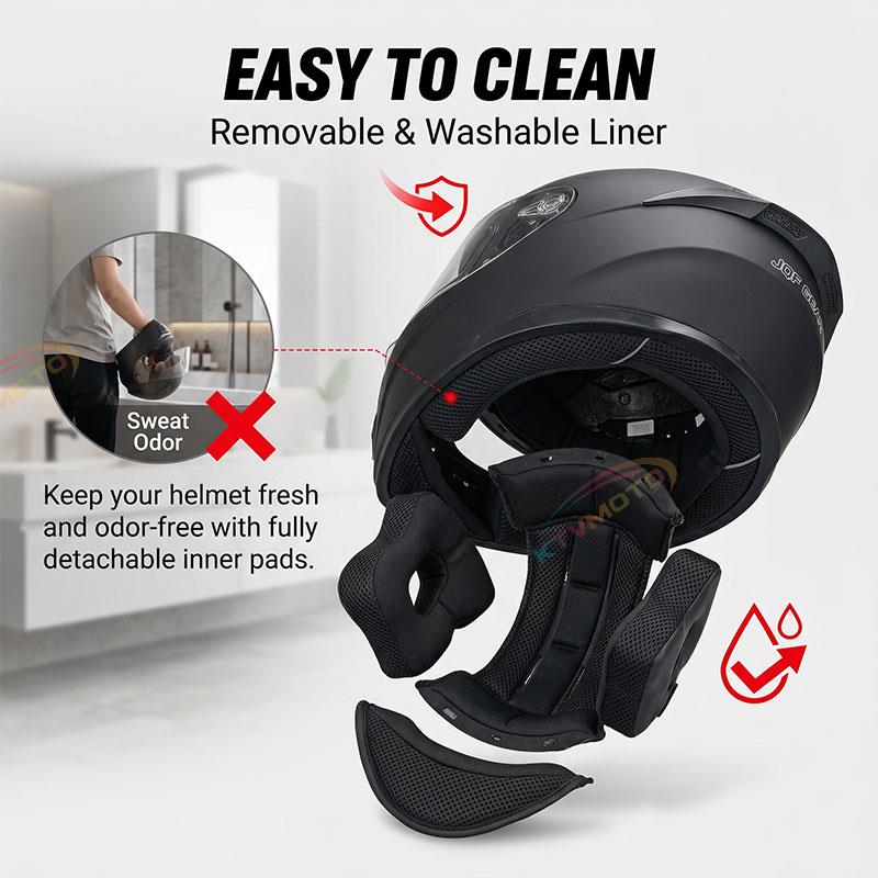 Full-face motorcycle helmet with ventilation holes WS-607