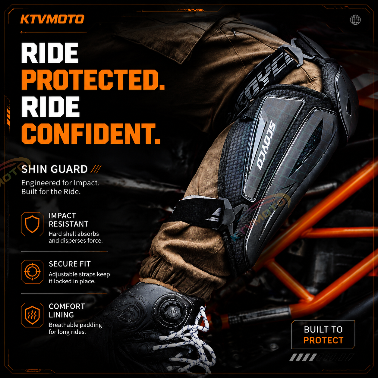 Carbon fiber motorcycle knee guards-Y44