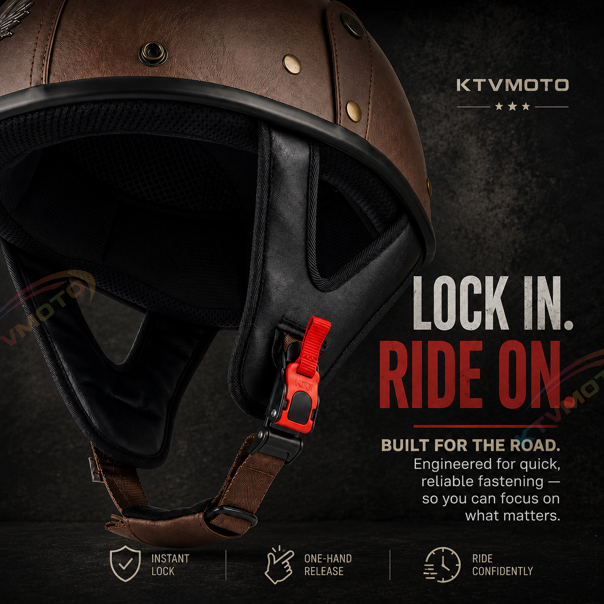Retro cruiser motorcycle helmet with concealed inner visor-I31