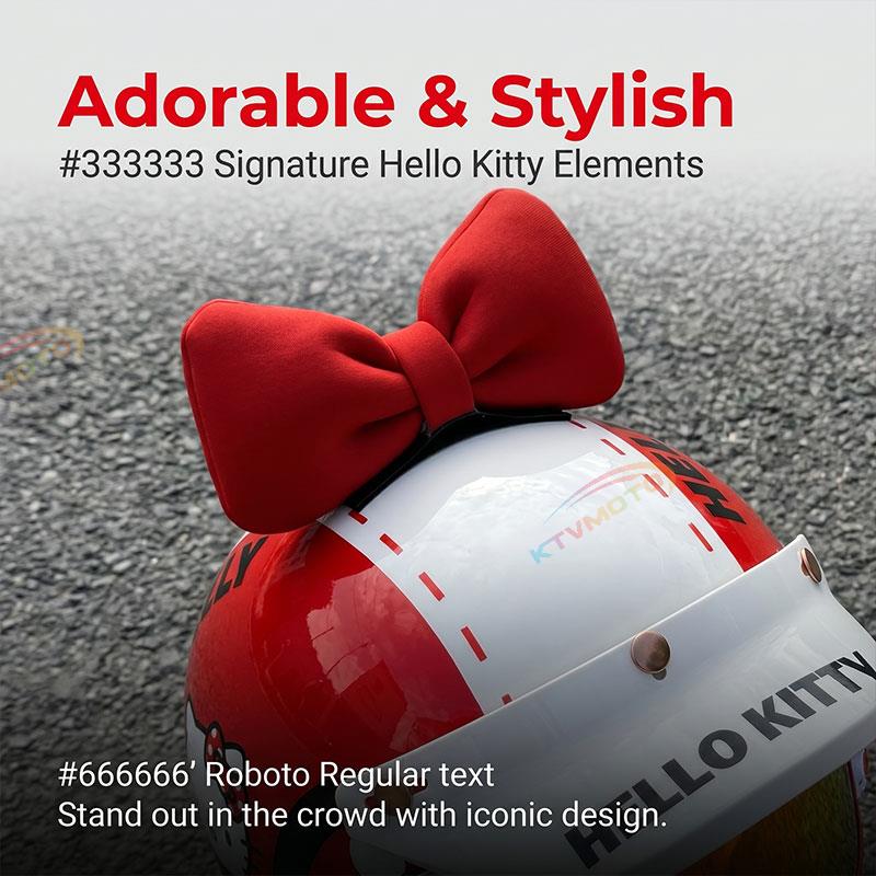Cute Cartoon Scooter Helmet Retro 3/4 Shell for Women-I40