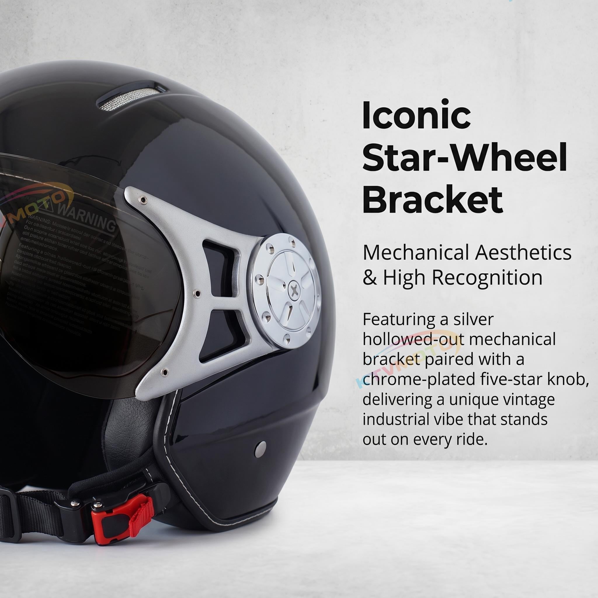 Retro motorcycle open-face mask-I72