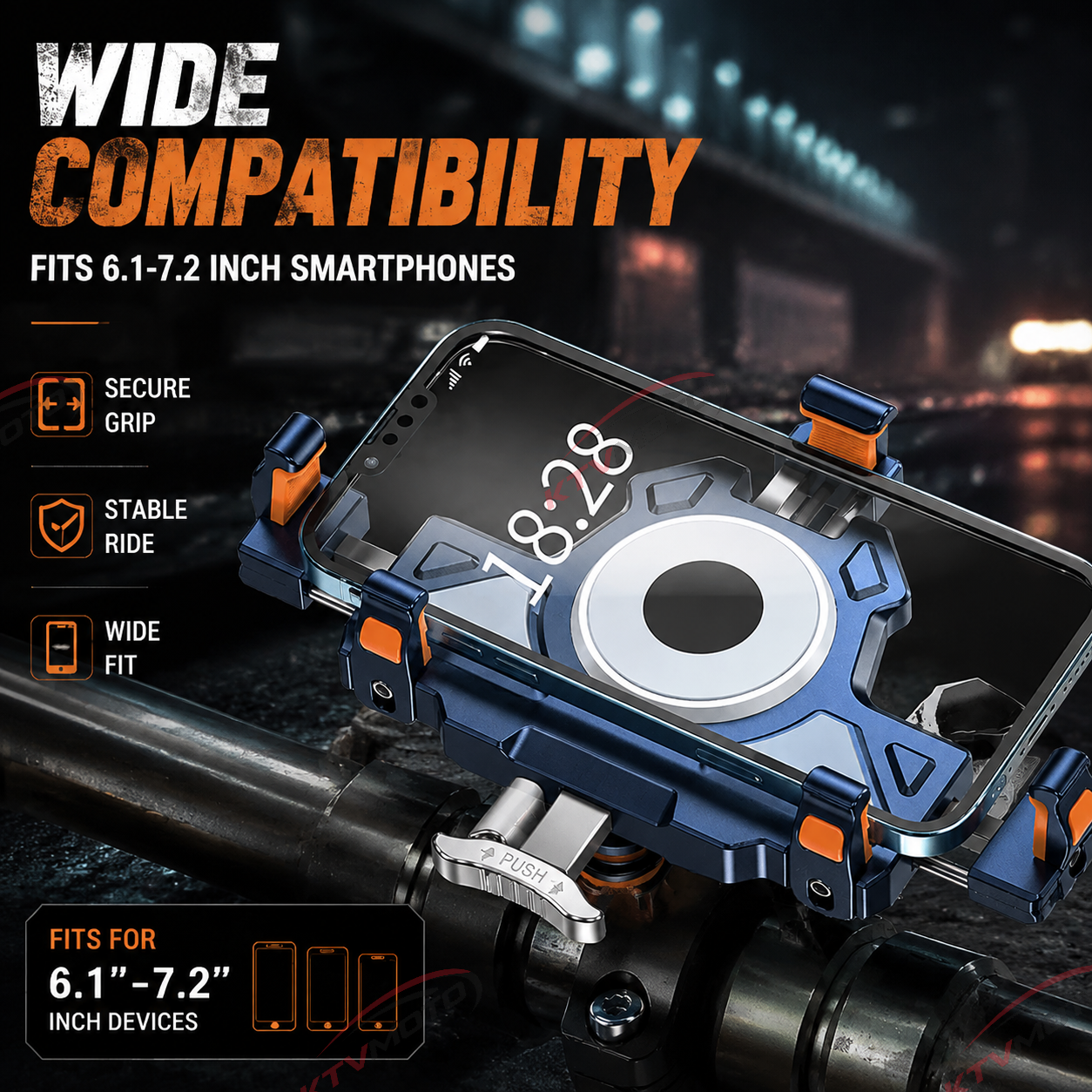 đ„Aluminum alloy double shock absorption mobile phone holder-M27