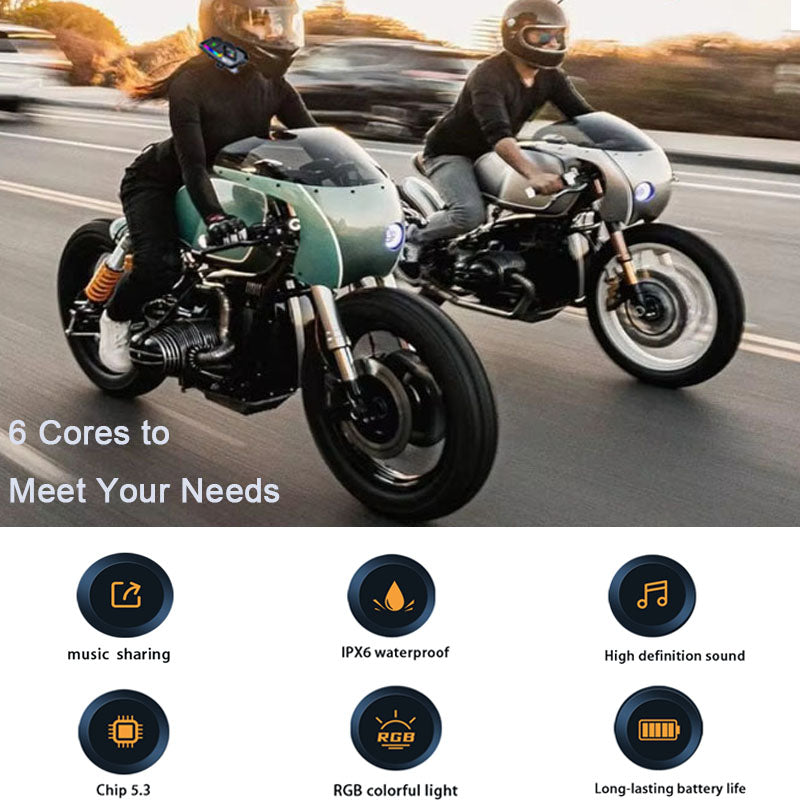 Motorcycle Helmet Earphones 5 Color RGB Ambient Lights-P20