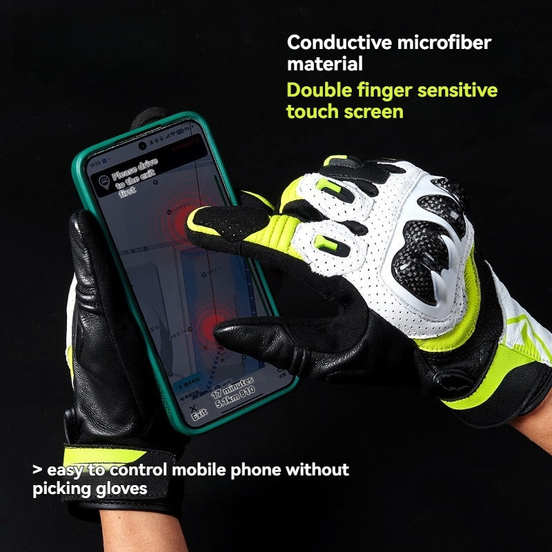 3K Carbon Fiber Shock-Resistant Two-Finger Touchscreen Cycling Gloves - G25