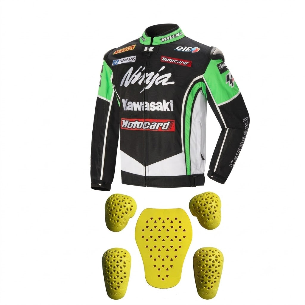 Motorcycle Riding Jacket with Protective Armor-J52