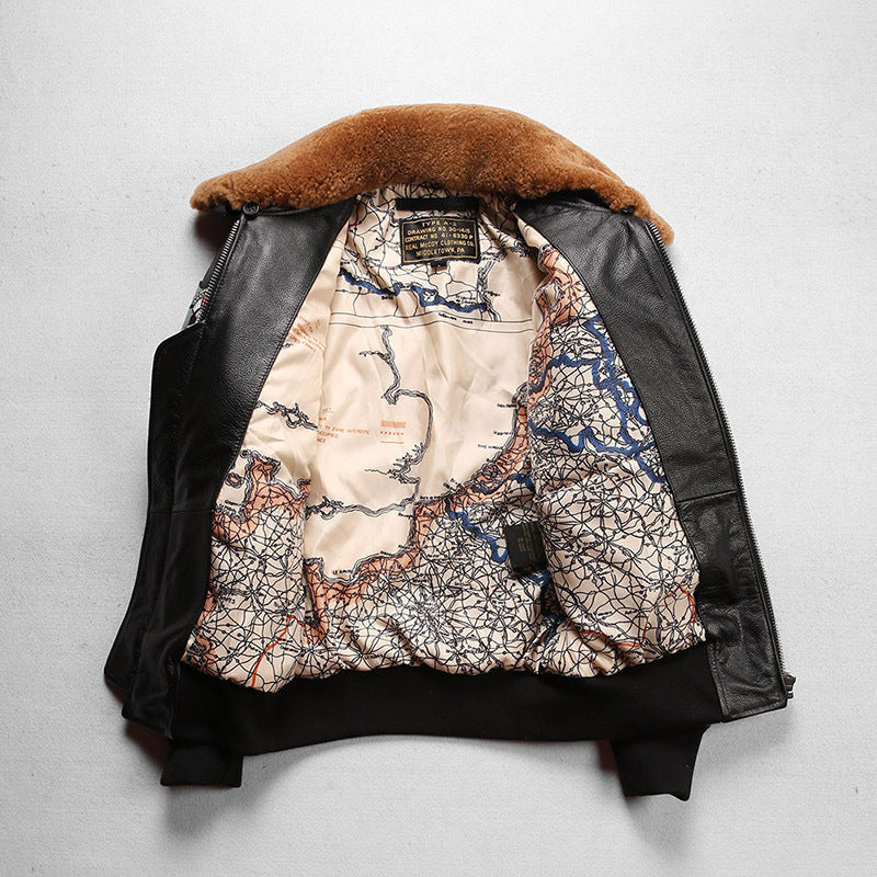 American G1 Multi-Standard Leather Flight Suit Jacket-A09