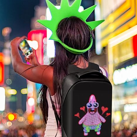 Helmet bag with programmable pixel screen-W15
