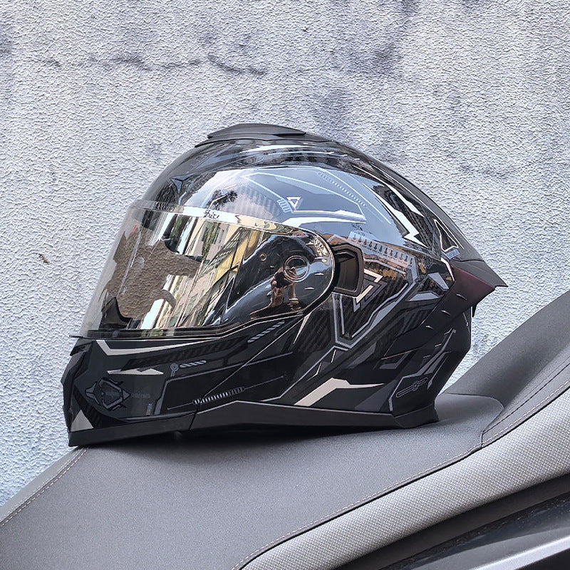 Motorcycle Flip Helmet Modular Full Face Double Visor Racing -I197