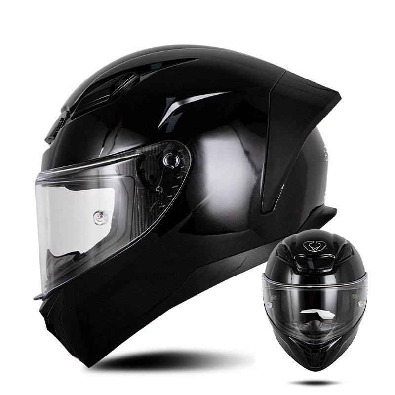 Carbon fiber textured motorcycle helmet racing equipment — I56