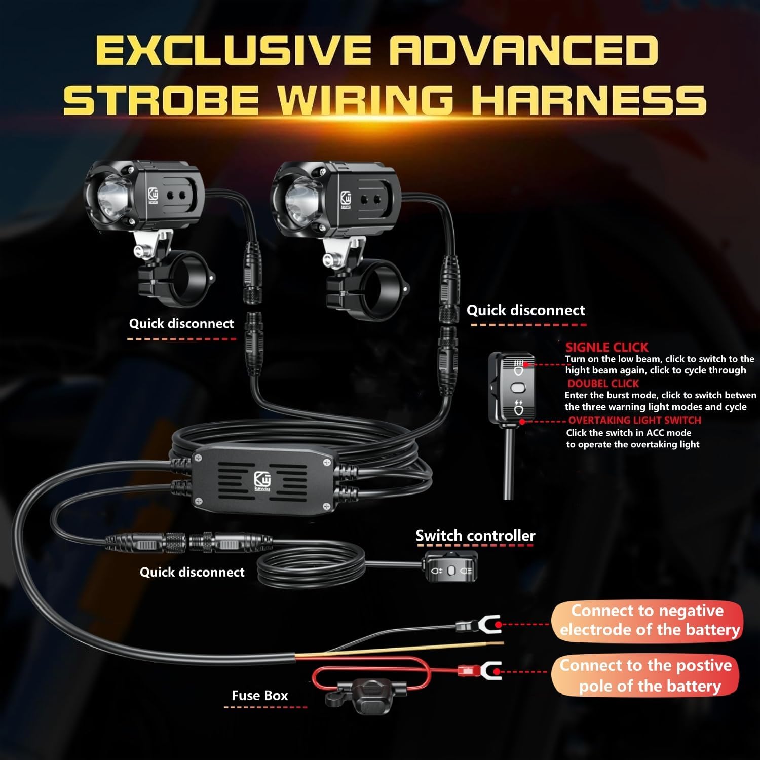 Auxiliary LED Light Kit Driving Spotlight Waterproof 60W -D08