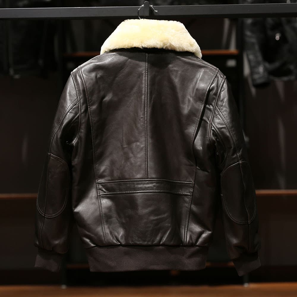 Genuine leather flight suit jacket-A51