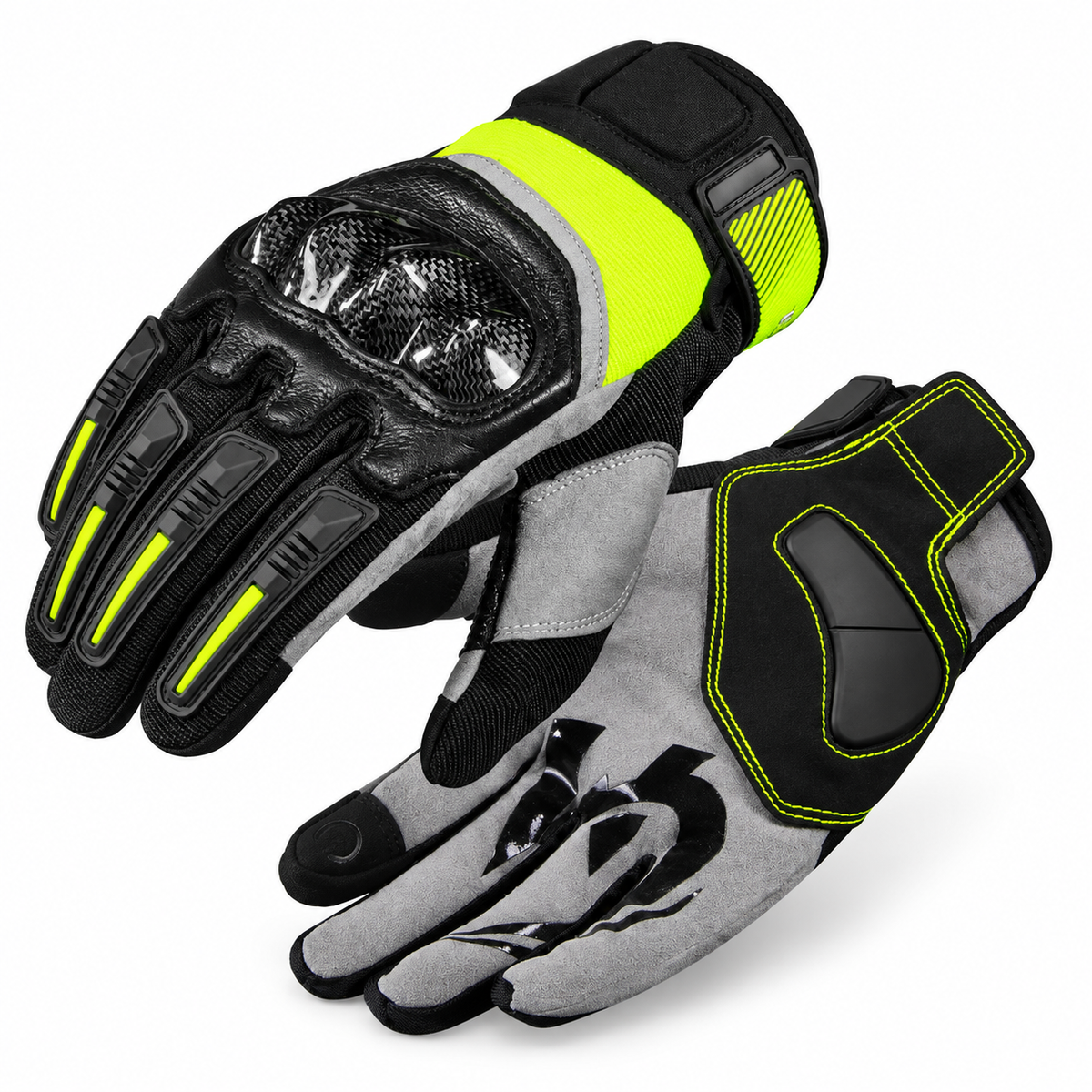 KTVMOTO Carbon Fiber Touchscreen Motorcycle Riding Gloves-G104