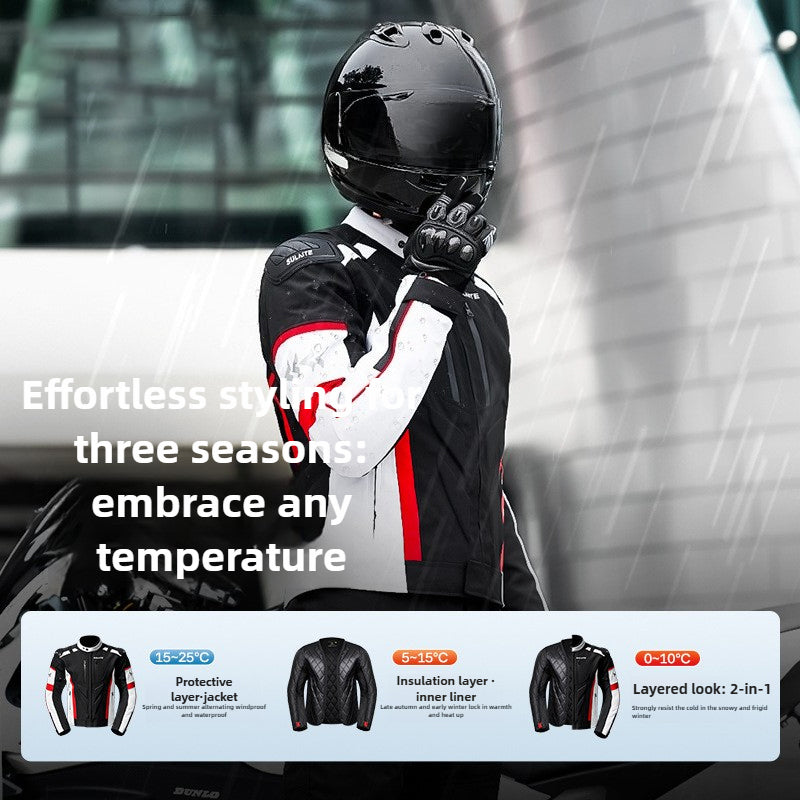 CE2 Certified Motorcycle Collision Protection Riding Suit - J13