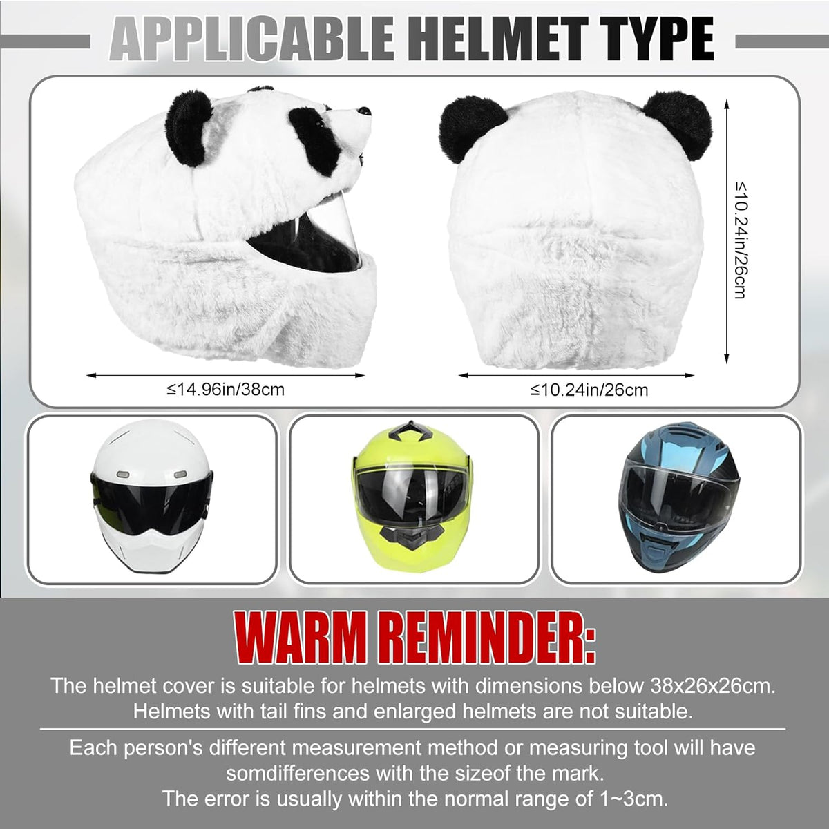 Funny motorcycle helmet covers-panda